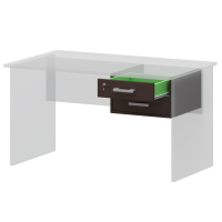 Тумба подвесная ( к столам глубиной 73см) Арго АТ-02 Дуб венге